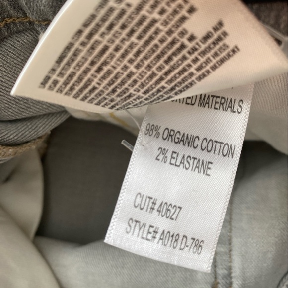 AGOLDE Sophie High Rise Crop Skinny Jeans Portland Destructed Gray Size 25 - Picture 8 of 8